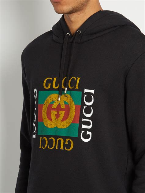 gucci black sweatshirt men|gucci trim tan hoodie.